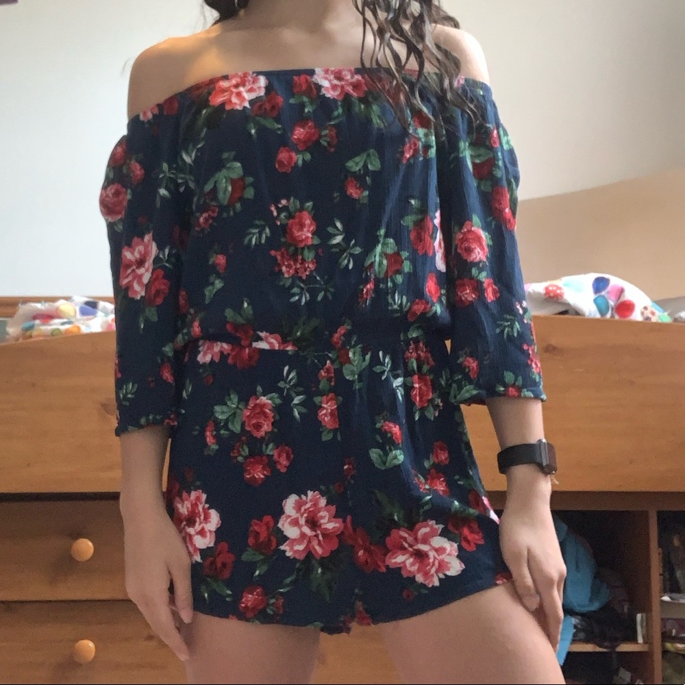 Ambiance off the shoulder romper Large